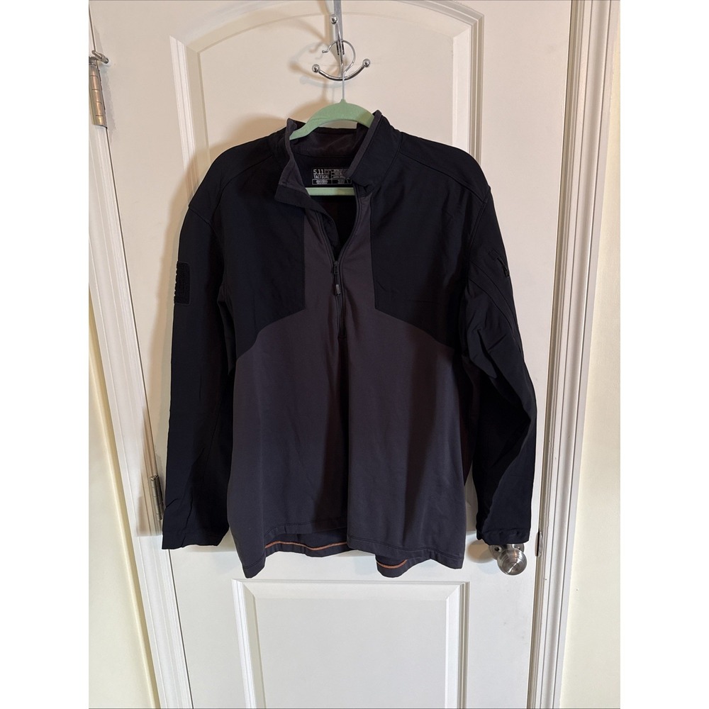 5.11 Tactical Men's Thunderbolt Half Zip Pullover Black & Gray Sz XL